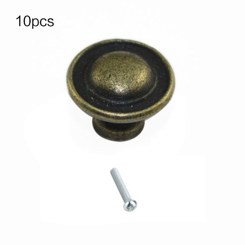 Dörrknoppar set  of 10 lådknappar vintage mässing handtag möbler skåp knoppar för köksskåp