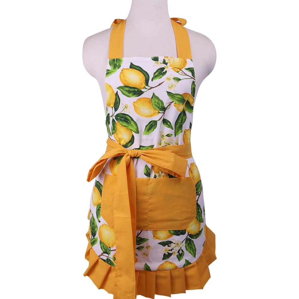 Retro Kitchen Apron Woman Flirty White Apron Frosted Cupcake Striped Polka Dot Ruffled Salon Avental de Cozinha Divertido: (4)