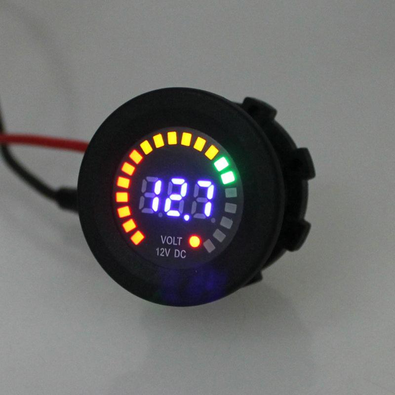 12V LED Digital Auto Motorrad Voltmeter Sockel Auto Voltmeter LED-anzeige Volt Spannung Meter Messgerät Auto Ersatz Teile