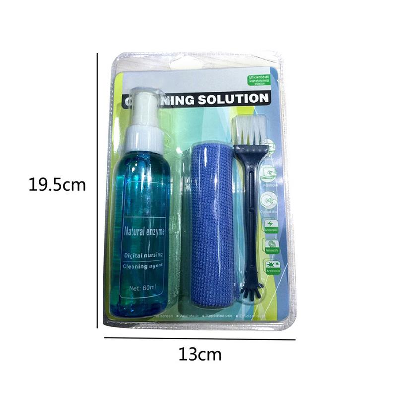 Laptop Computer Cleaning 3-Piece Set Cleaning Solution Mobile Phone SLR Camera Household Appliances Cleaning Cloth