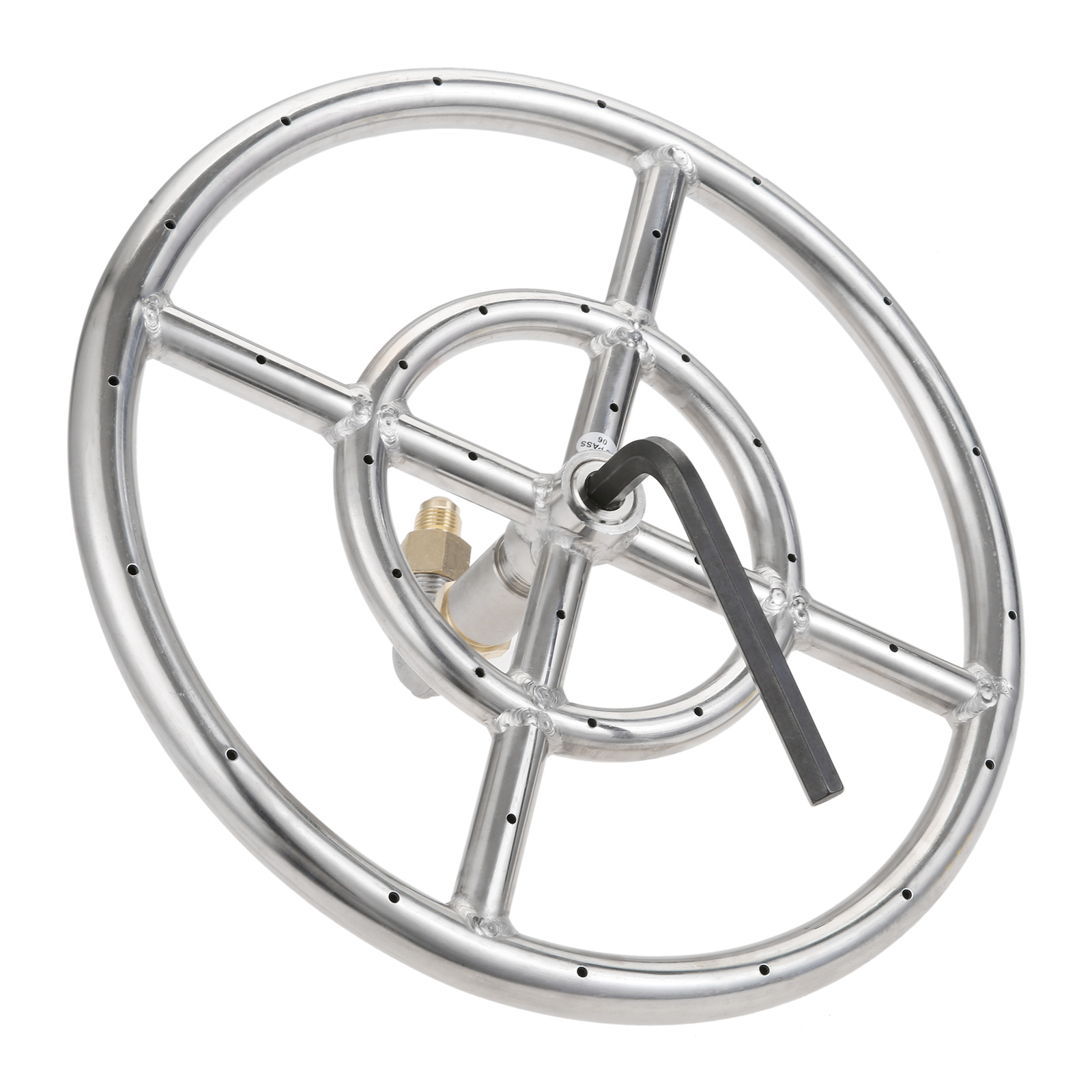 12 Inches 304 Stainless Steel Propane Fire Pit Ring Burner With 150K BTU Valve Suitable For Gas/propane/NG Fire Pit