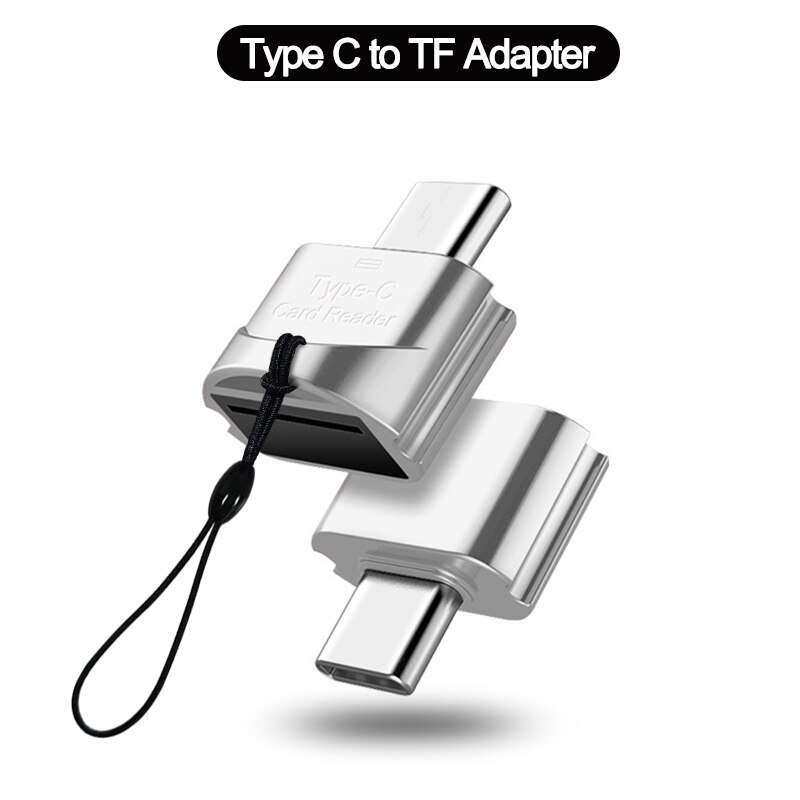 Typ C Zu Micro-SD TF Adapter OTG Speicher Kartenleser Für PC Samsung Micro USB Zu Micro-SD Adapter Konverter Für Laptop Macbook: TC to TF-Silver