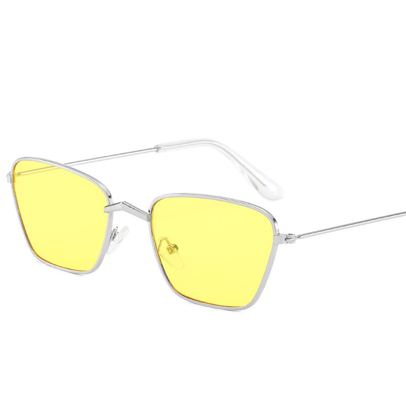 Kvinder metal vandring solbriller mænd retro små firkantede solbriller kvindelige briller stel skærme kørebrille  uv400: 12- bls 350-c5