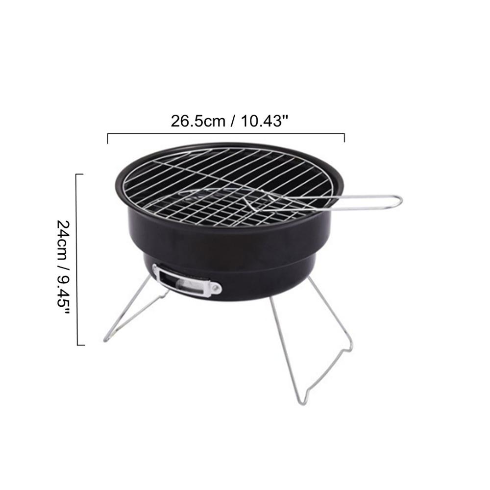 Portable Stainless Steel BBQ Grill Non-stick Surface Folding Barbecue Grill Outdoor Camping Picnic Tool: Yellow