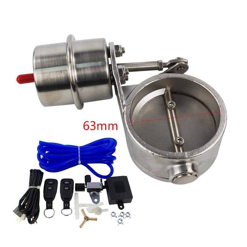 WLR RACING - vacuum Activated Exhaust Cutout 2"51MM or 2.4"60mm or 2.5"63mm Close Style with Wireless Remote Controller Set: 63MMACC