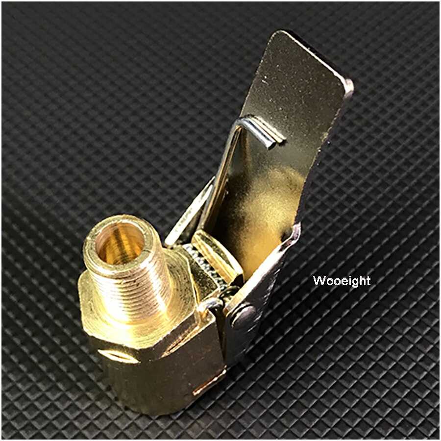 Wooeight 1 Unidad 8mm coche camión Auto latón neumático rueda neumático aire Chuck inflador válvula Clip abrazadera conector adaptador latón abrazadera