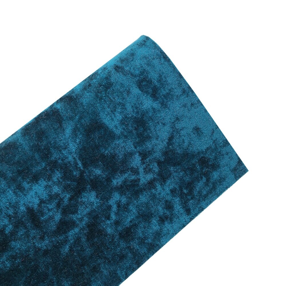 Rainbow 30x30cm Size Gorgeous Velvet Fabric Sheet Backing Sticked Soft Felt for Bows, Earrings, and Crafts DIY: PEACOCK BLUE