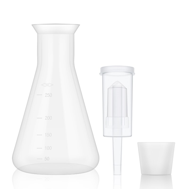 Erlenmeyer Flask Yeast Starter Kit, 250ml Narrow Mouth Plastic Flasks-Erlenmeyer with Fermentation Air Lock &amp; Silicone Stopper: type 2