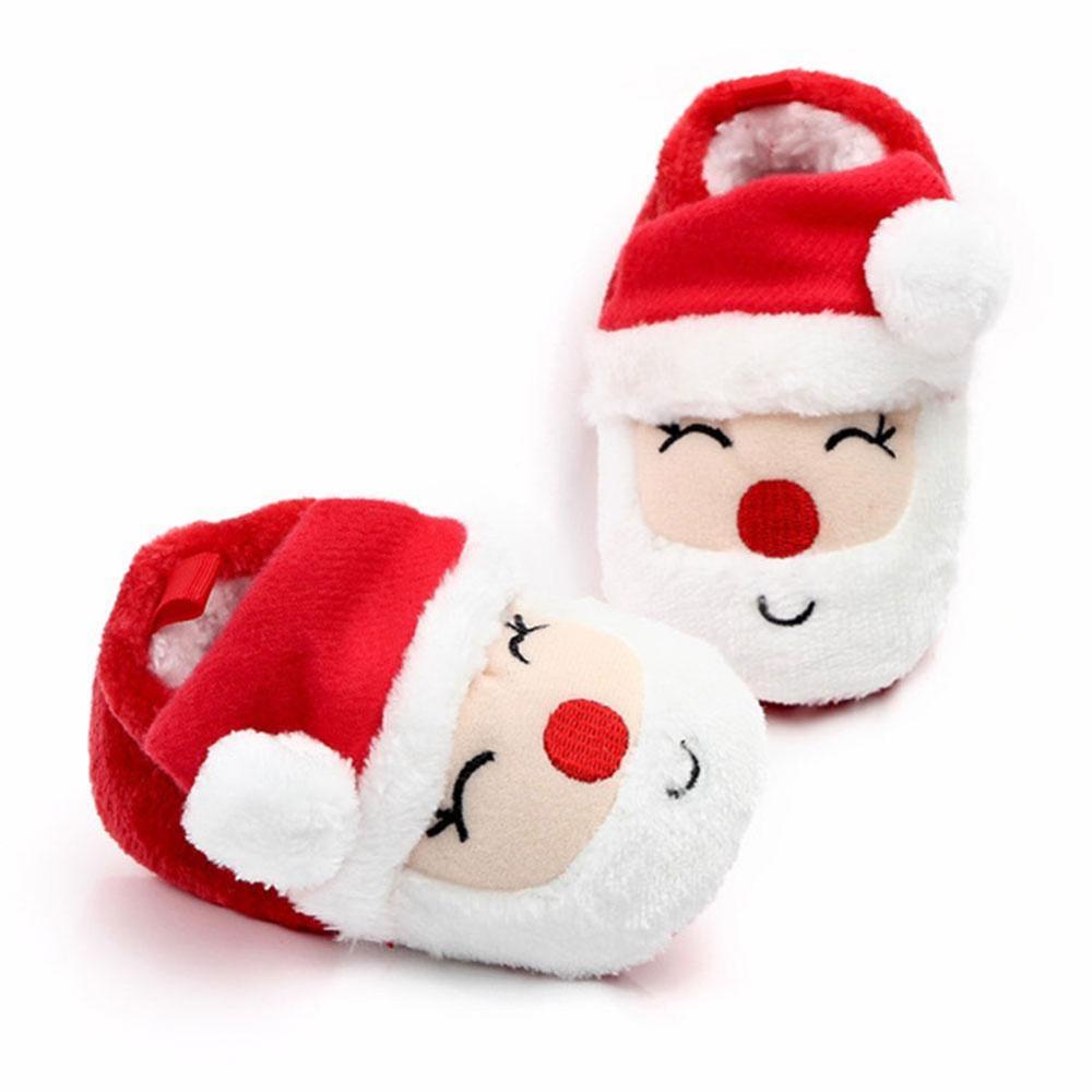 Christmas Warm Shoes Kids Toddler First Walkers Winter Baby Boys Girls Shoes Xmas Cosplay Cute Cartoon Kids Animal Shoes