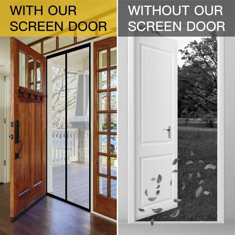 1/3/5pcs Magnetic Screen Door Self Sealing Hands Free Mesh Partition Keeps Bugs Out Pets and Kids Friendly Pending Keep Close