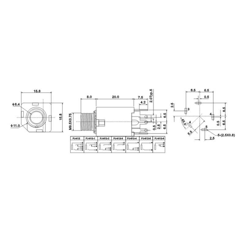 Weiblicher mikrofonkabelstecker, mikrofonzubehör, weibliche buchse für mikrofon 6.35mm und video