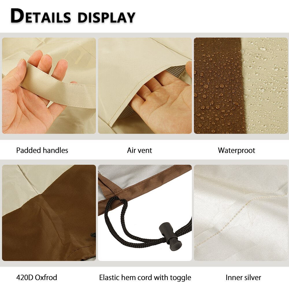 Multi-function Garden Furniture Storage Bag Cushions Upholstered Seat Protective Cover Large Capacity Storage Bags