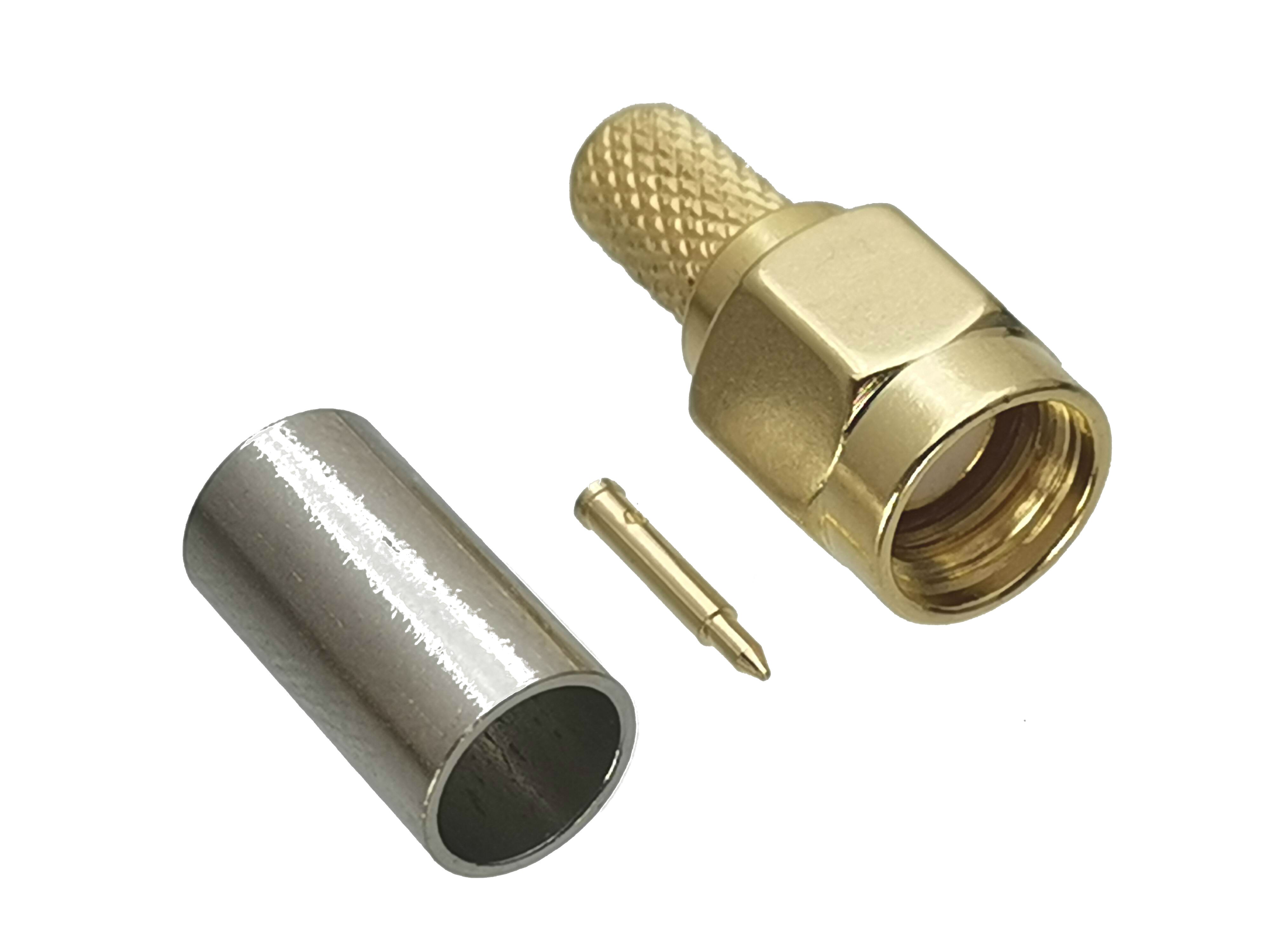 10Pcs Connector Sma Male Plug Crimp Voor RG58 RG142 LMR195 RG400 Kabel 50ohm Rf Adapter Coax Hoge Quanlity