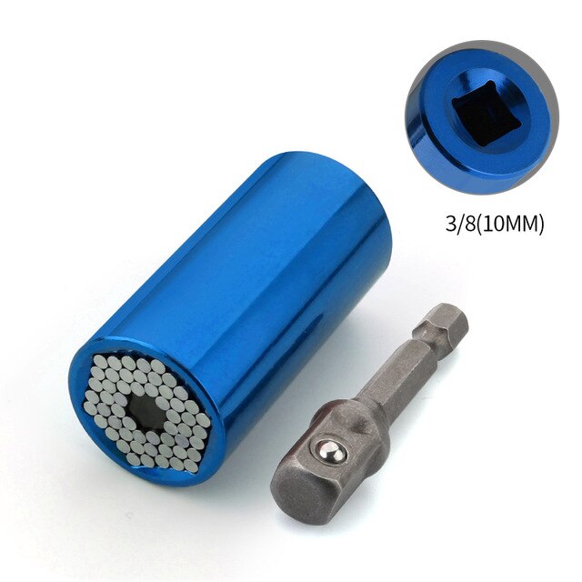 Clé dynamométrique universelle jeu de têtes douille 7-19mm perceuse à cliquet douille clé clé magique poignée outils à main outils de bricolage: F