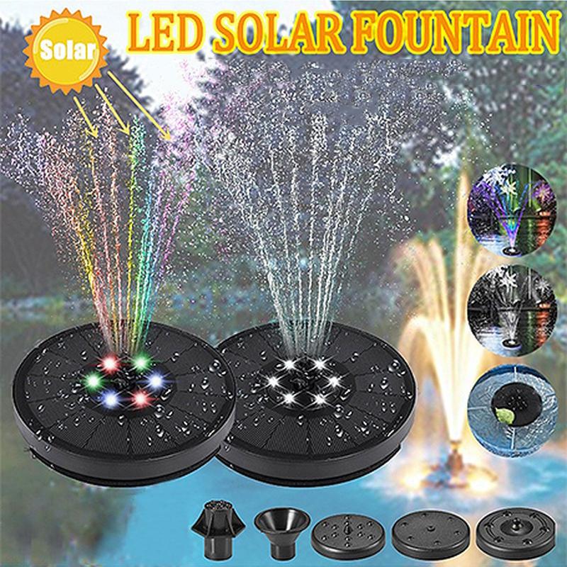 3W Led Solar Fontein Zwembad Vijver Waterval Tuin Decoratie Outdoor Vogel Bad 16Cm Zonne-energie Fontein Drijvende decor