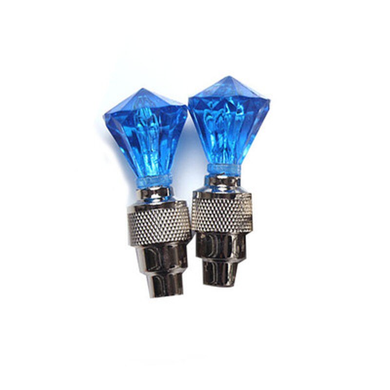 Valve de pneu bleu néon, accessoires pour vélo automobile, fourniture de vélo bleu néon, LED stroboscopique, 1 pièce