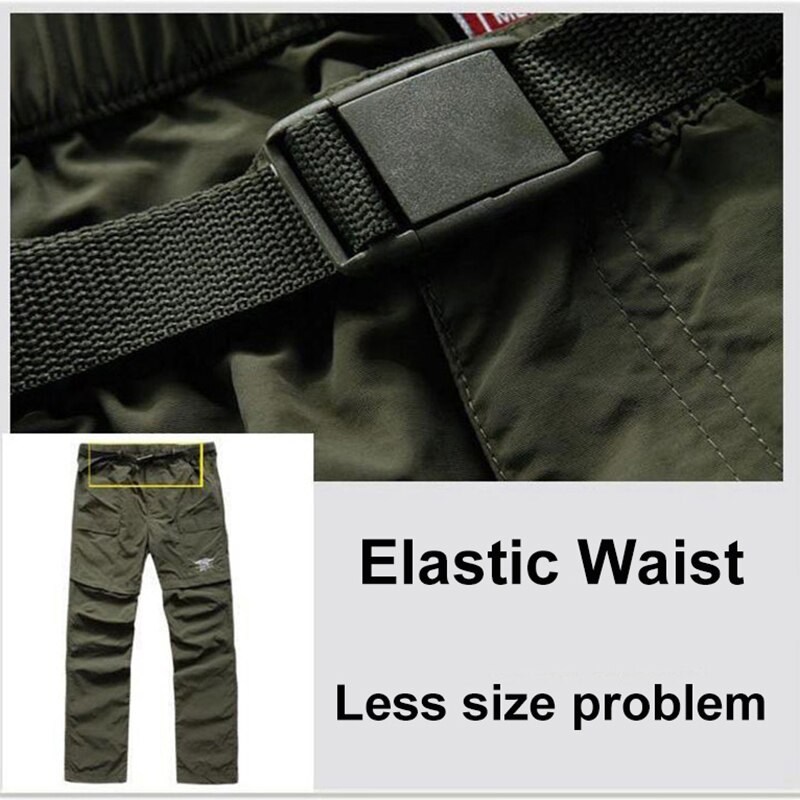 Outdoor Hiking Sports Detachable Pants Men Summer Trousers Anti-UV Quick Drying Lightweight Can be a pair of Shorts