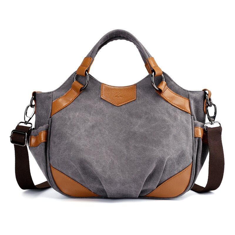 Aankomst Vrouwen Schoudertassen Kleine Environmental Canvas Messenger Bag Pakket Crossbody Tassen Portemonnees Casual Handtas Voor Vrouwen: GRAY