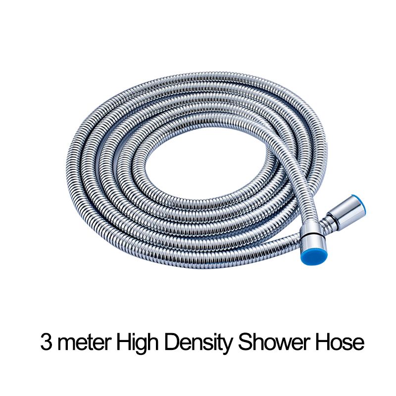 Zhangji Badkamer Douchekop Slang Houder Set 1.5M Chrome Plated 2 Meter Commen Pijp Met Geen Boor Beugel Douche hoofd Accessoire: 3 meter silver