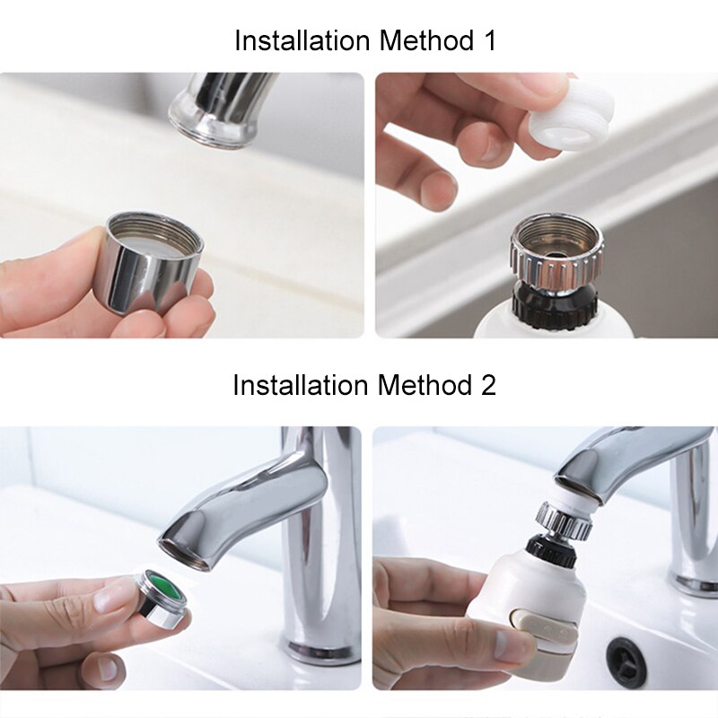 Keukenkraan Beluchter Universele Mondstuk Kraan Adapter Verstelbare 360 Roterende Waterbesparende Actieve Kraan Filter Spuit