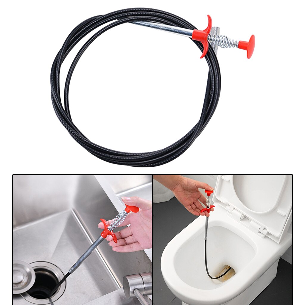 Drain Snake Clog Remover Hair Cleaning Plumbing Pipe Sewer Kitchen Tool