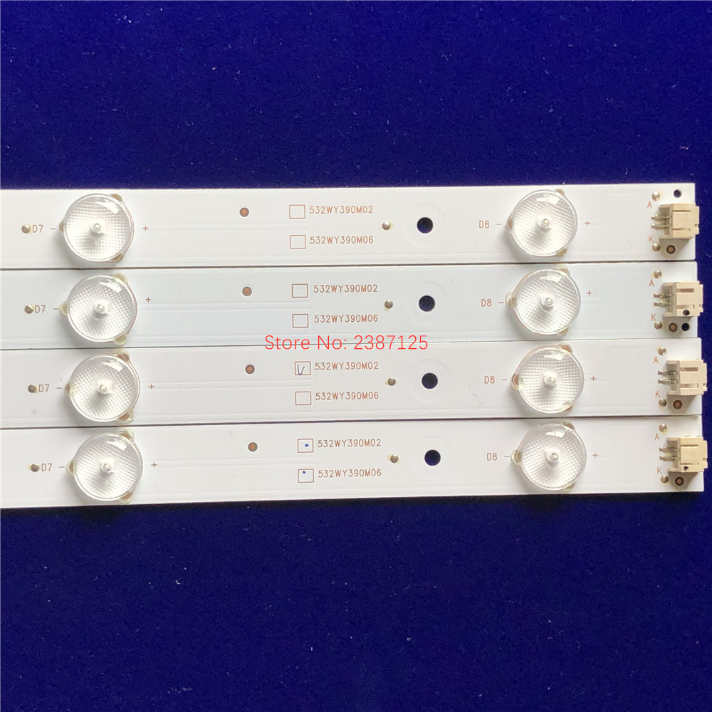 20 Stuks Led Backlight Strip 8Lamp Voor Bbk 40lem-1017/T2c OY39D08-ZC21F-04 OY39D08-ZC14F-04 LED-39B350 LED-39B700S Le39d71 Le39f 51S