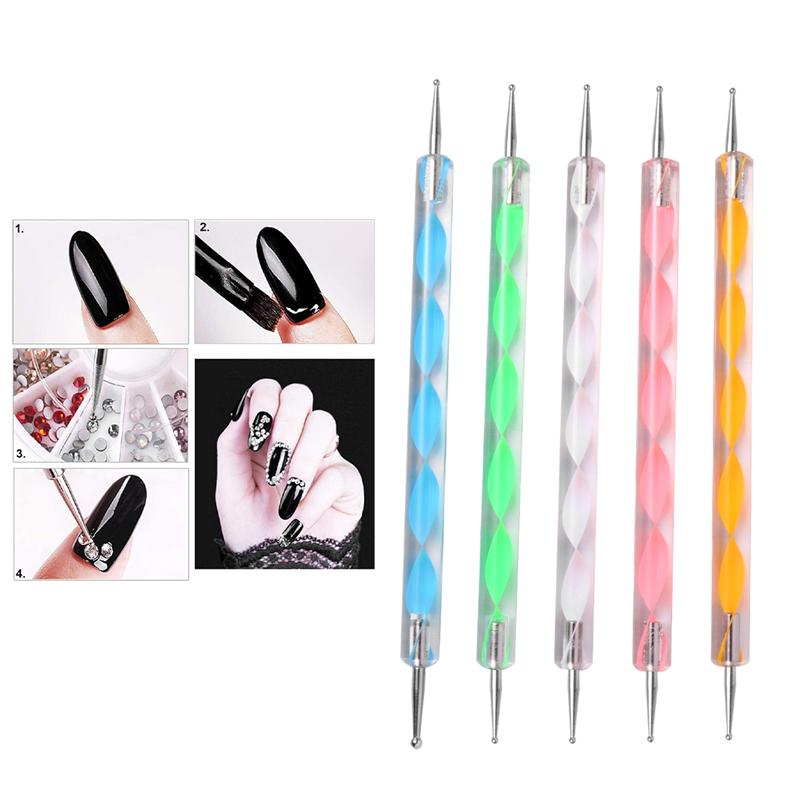 1 ensemble Portable manucure fournitures ensemble ongles manucure stylo brosse ensemble ménage Nail Art trousse à outils pour Salon usage domestique