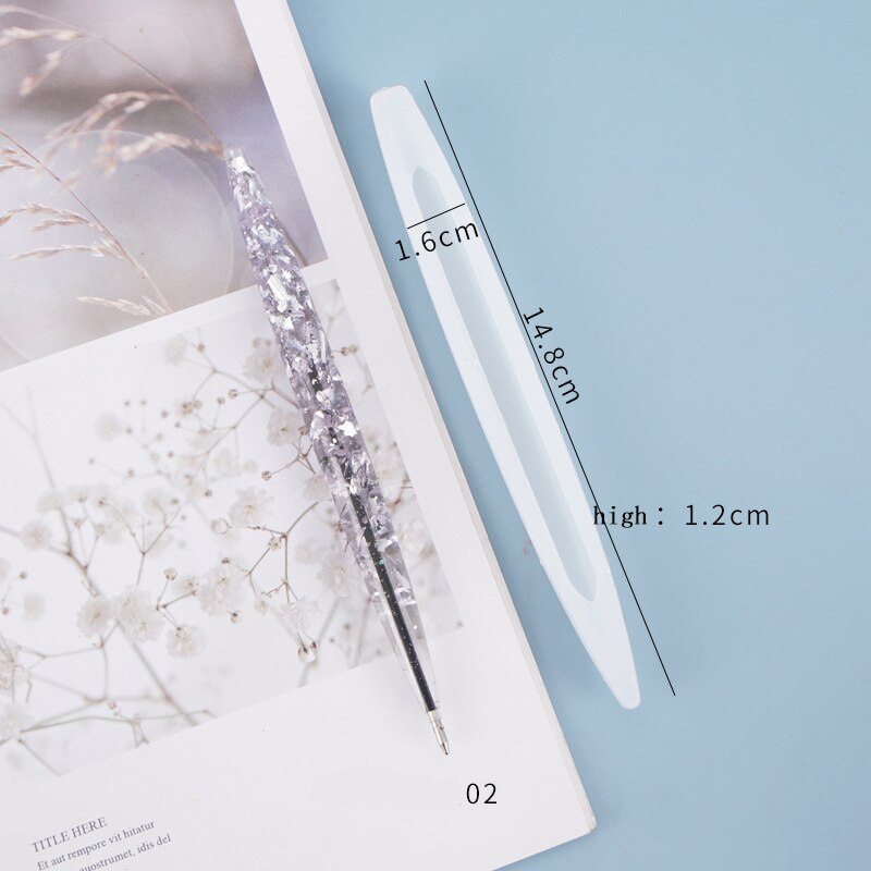 Diy Epoxid harz bilden stift kugelschreiber Kuli selbst-gemacht schreibwaren büro liefert spiegel silikon bilden: 02