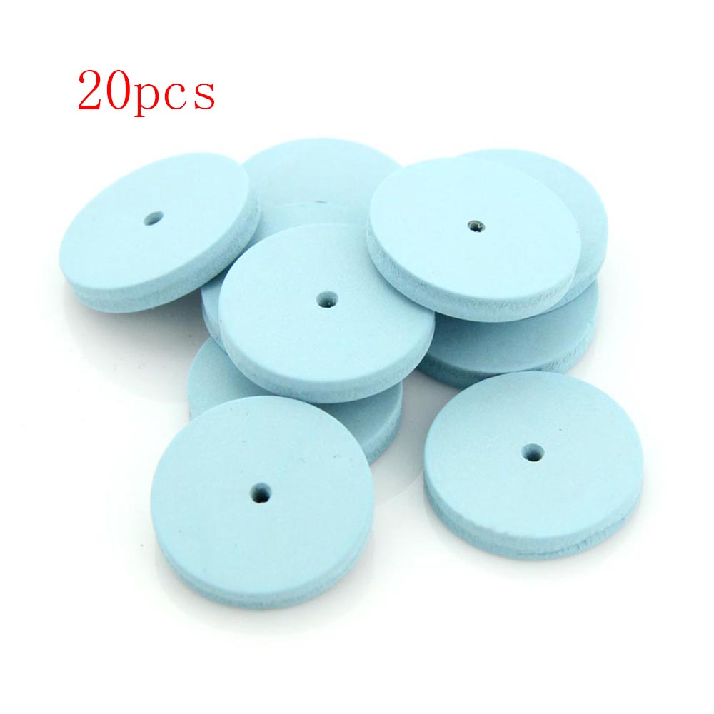 20 stücke Zahn Labor Silikon Gummi Polierer Grob/Mittel/Fein 6mm Zahn Silikon Gummi Punkt 22mm Zahn silikon Gummi Rad: Blass rosa Grau