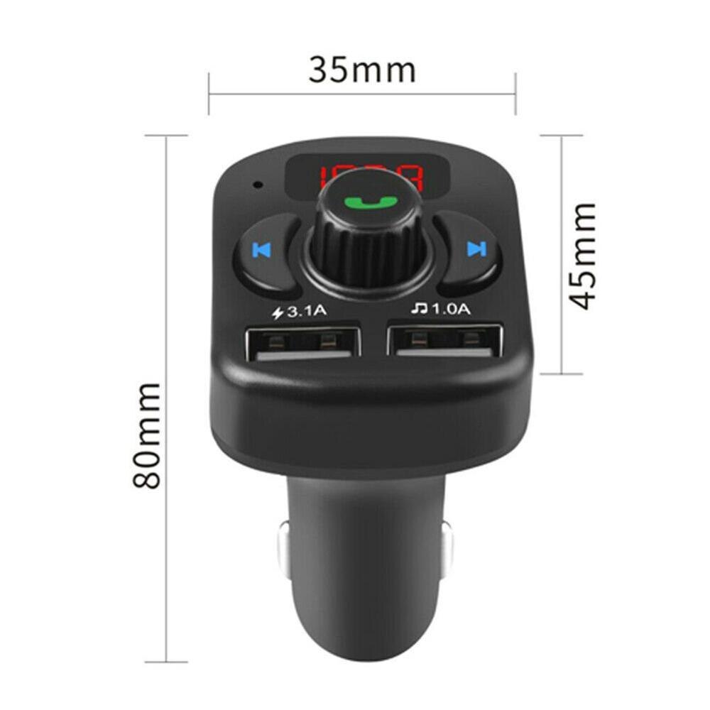 FM Transmitter Aux Modulator Bluetooth 5.1 Handsfree 3.1A MP3 Charge USB Car Quick Kit Car Car Player Dual with Audio Charg Y7Q1
