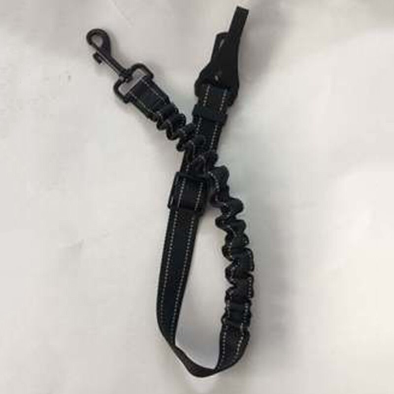 Autogordel voor huisdieren, intrekbare en verstelbare reflecterende elastische trekkoord voor honden, autogordel voor huisdieren, huisdierbenodigdheden: Zwarte band haak