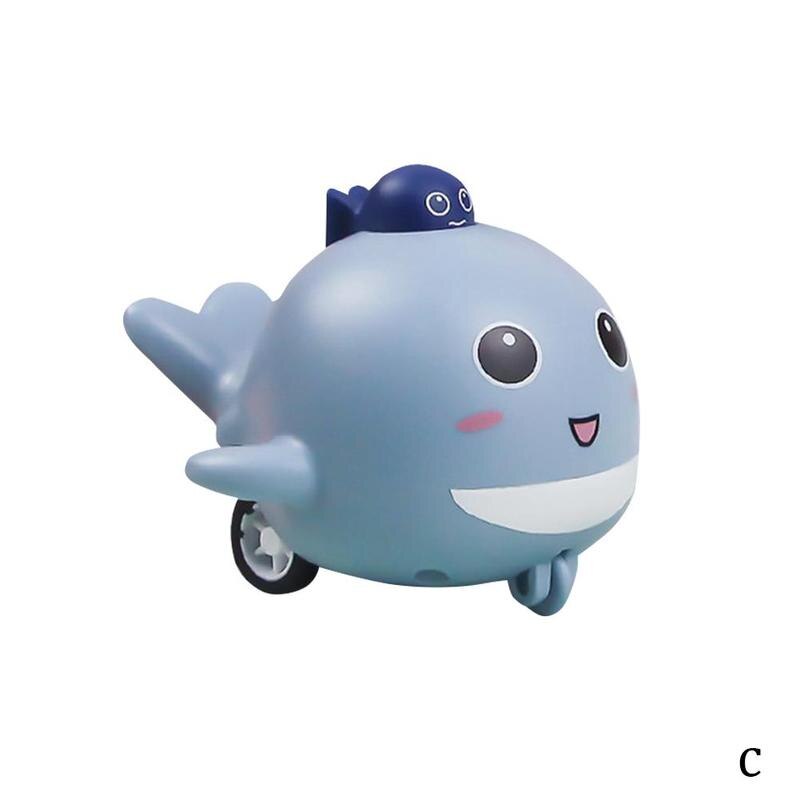 Pushing Sliding Little Dolphin Toy Inertial Pull Back Animal Plastic Car Children Pressing Toy: C
