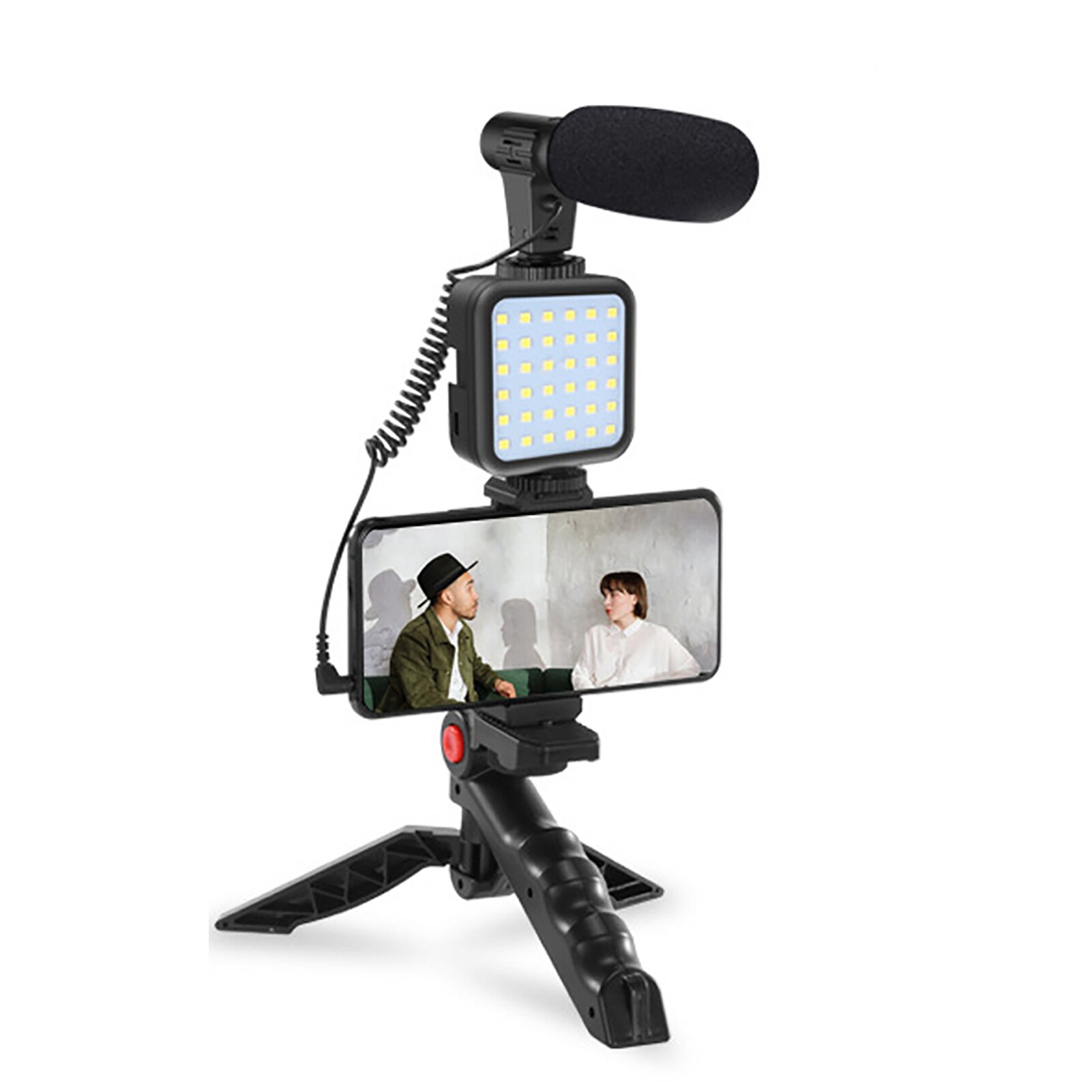 Smartphone Vlogging Kit LED Camera light with Tripod and Phone Holder Video Recording Equipment Light Tripod For Indoor Outdoor: Default Title