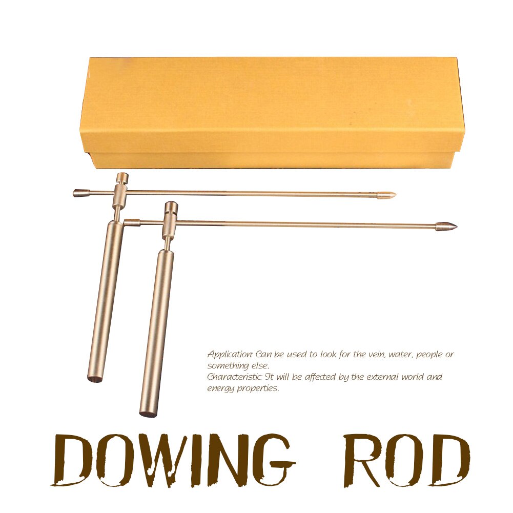 1pair Portable Copper Dowsing Rod Outdoor Handheld Water Witching Detachable Tool Flexible Adjustable Detector