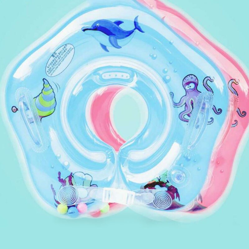 Tube de natation gonflable pour bébé, anneau de cou, flotteur de sécurité pour bébé, accessoires de natation d'eau gonflable Flamingo
