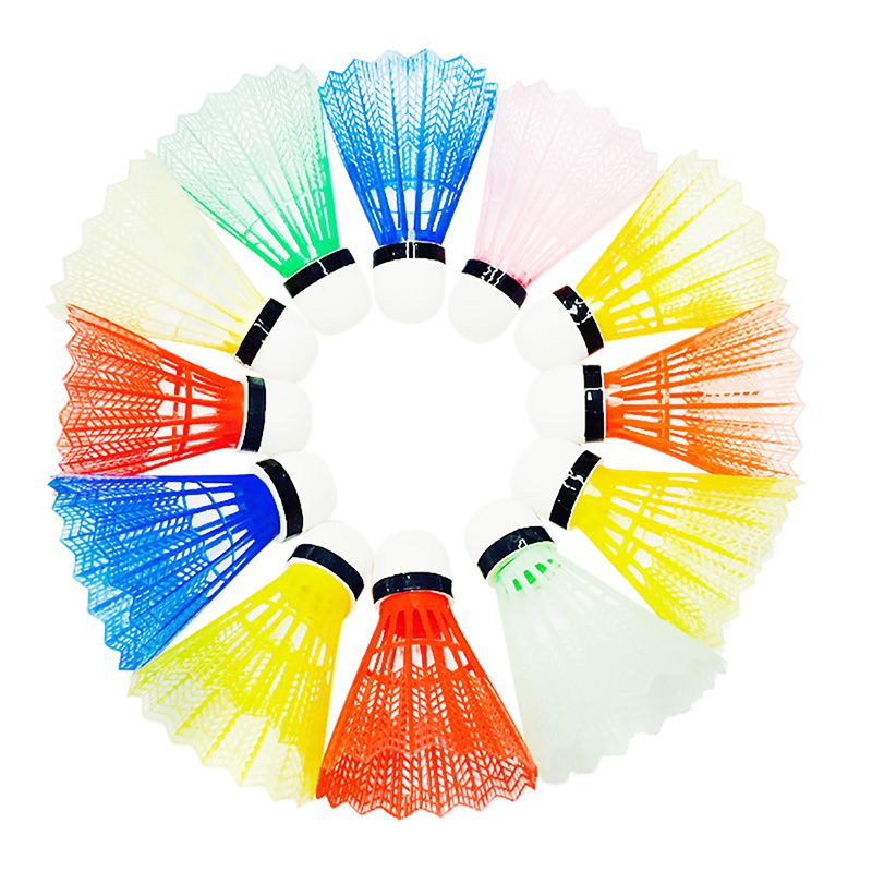 12 stks/set Kleurrijke Draagbare Plastic Training Badminton Bal Outdoor Sport Activiteiten Levert