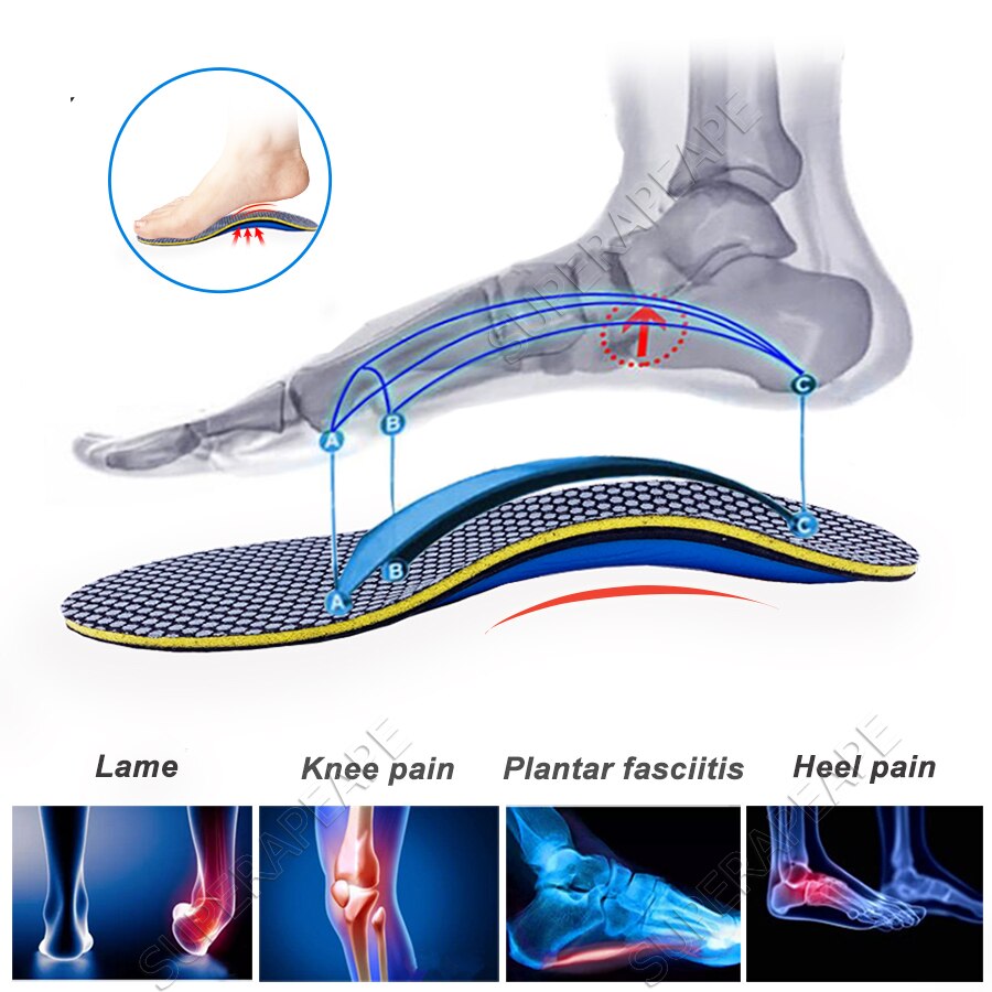 EVA Orthopedic Insoles For FlatFoot Arch Support Shoes Insert Pad Orthotics Shoes Insoles For Shoes Woman Men plantar fasciitis