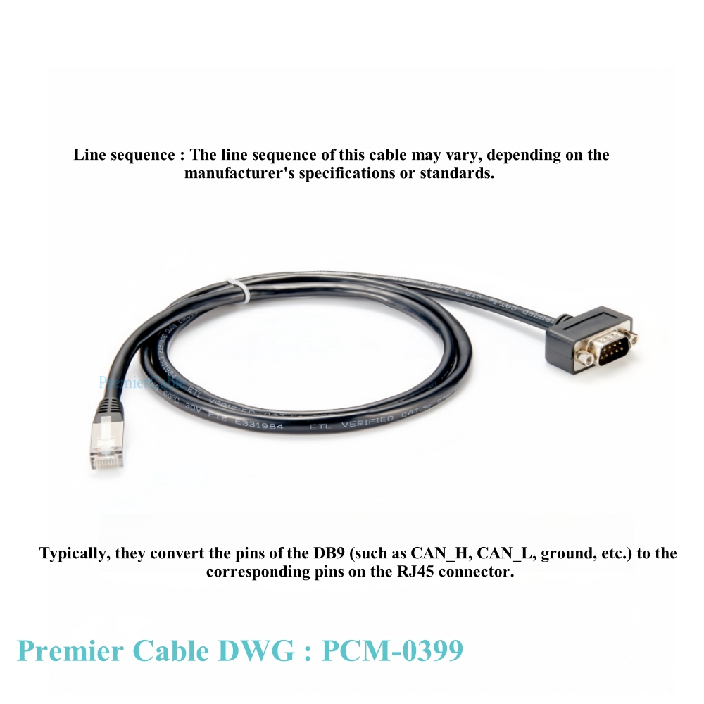 DB9 to RJ45 Console Cable D-Sub 9 pin Male to RJ45 8P8C CAN Bus Adapter Cable RJ45 to SUB D9 CAN Bus Cable for PLCS sensors