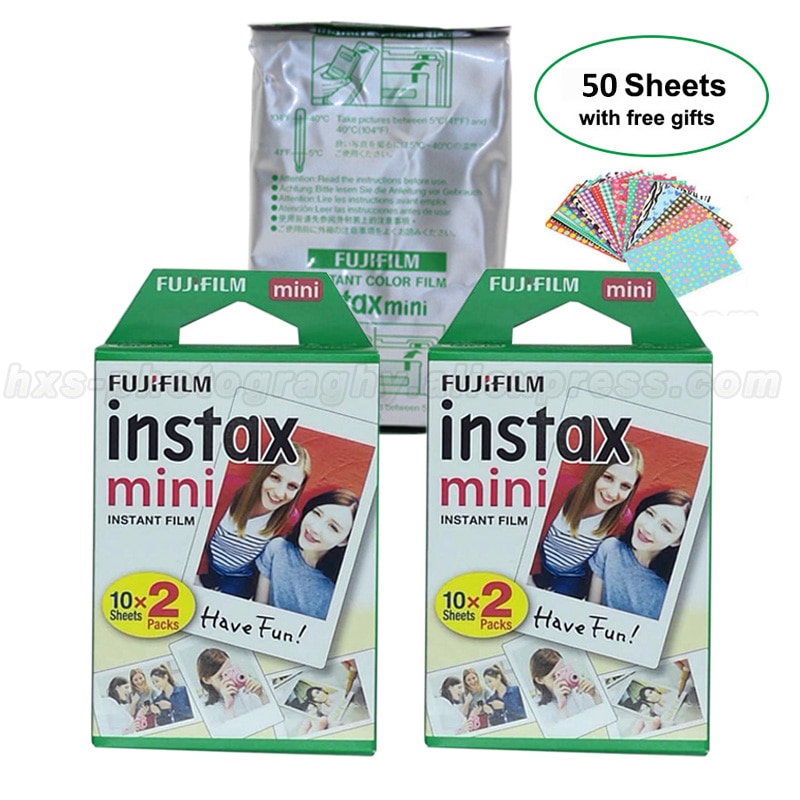 Véritable 50 feuilles blanc Fuji Fujifilm Instax Mini 9 Film pour Mini 9 8 50 s 7s 90 25 appareil photo instantané partager SP-1 SP-2 imprimante Liplay