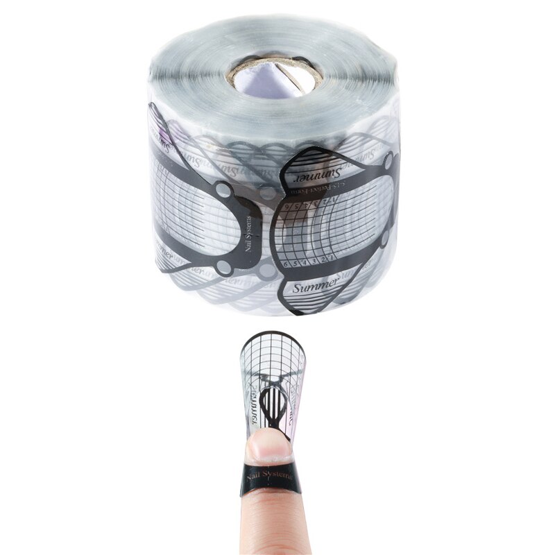 Nail Art Extension Form PVC 100/500pcs Nail Art Guide Stencil Manicure French DIY Tools Nail Art Accessories