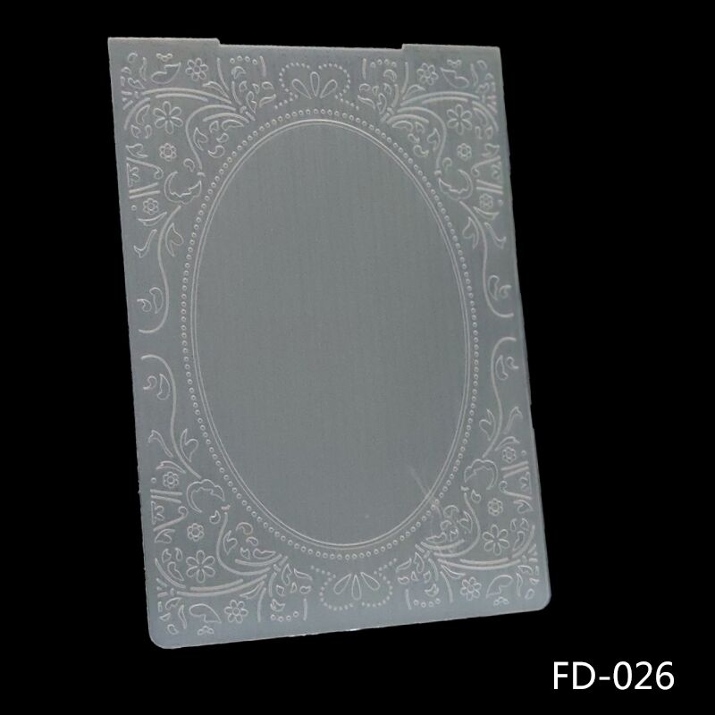 Carpeta de plástico para manualidades, troqueles de corte de papel en relieve transparente con estilo: FD-026