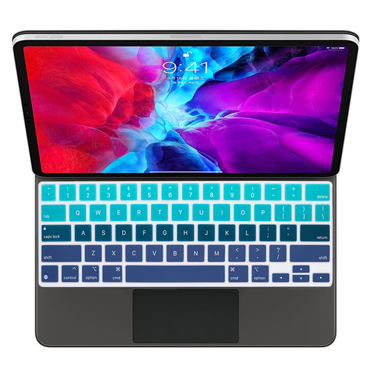 Silicone Magic Keyboard Cover for iPad Pro 12.9 Inch Magic (4nd Generation) Model MXQU2LL/A for iPad Pro 12.9 Keyboard Skin
