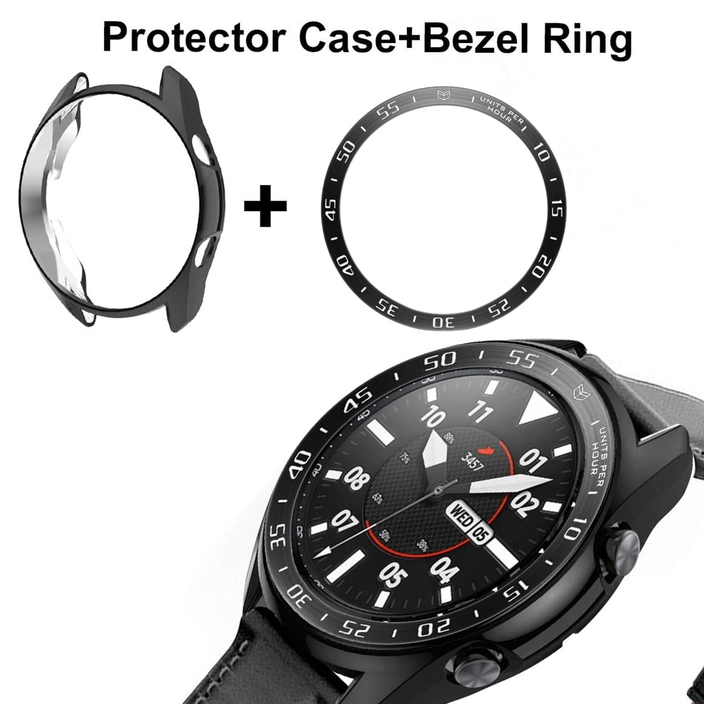Case + Bezel Ring Voor Samsung Galaxy Horloge 3 45Mm 41Mm Gevallen En Bezel Loop Voor Galaxy Horloge 3 Case Bezel Cover 45Mm 41Mm Bumper