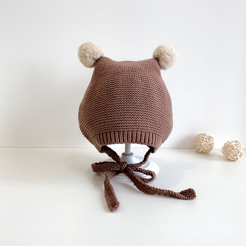 Gorro de punto 3D para niño y niña, tejido cálido, informal, accesorios cómodos, 3-16M, Invierno: B