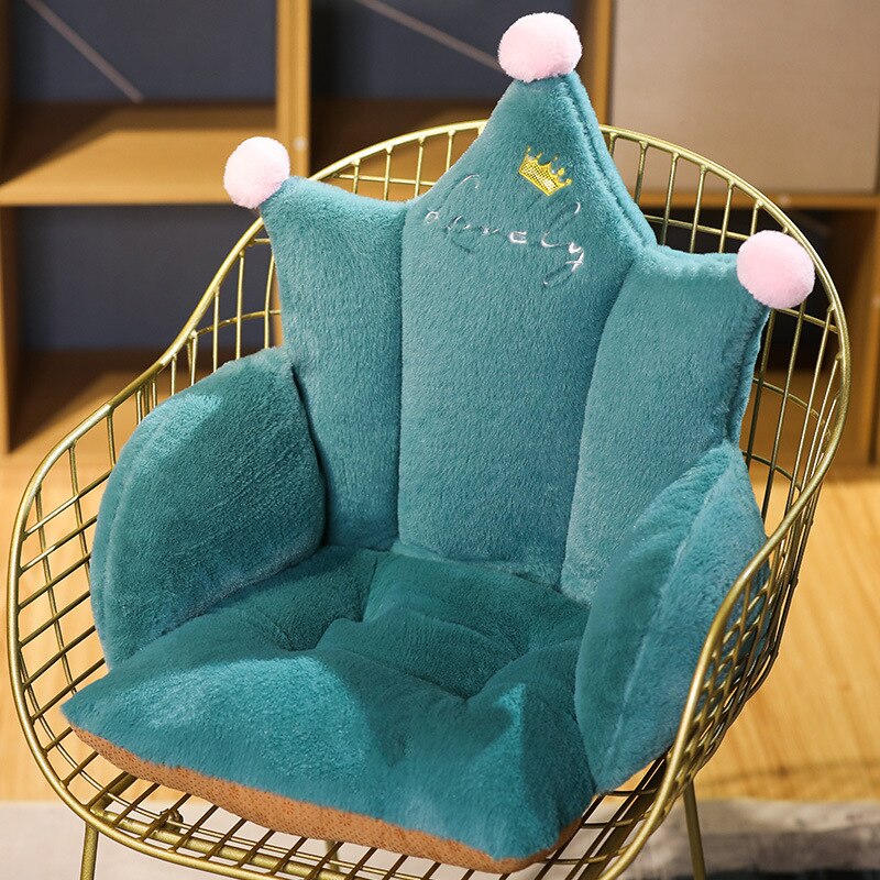 Cojín de felpa con forma de pata de gato para bebé y niño, cojín para silla de comedor, esterilla de sofá para el hogar, suelo interior, de decoración de invierno: Crown 9
