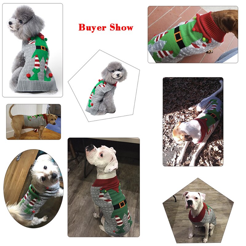 Doggyzstyle natal palhaço design cachorro camisola roupas inverno colete trajes de natal para pequenos cães grandes chihuahua XXS-XXL