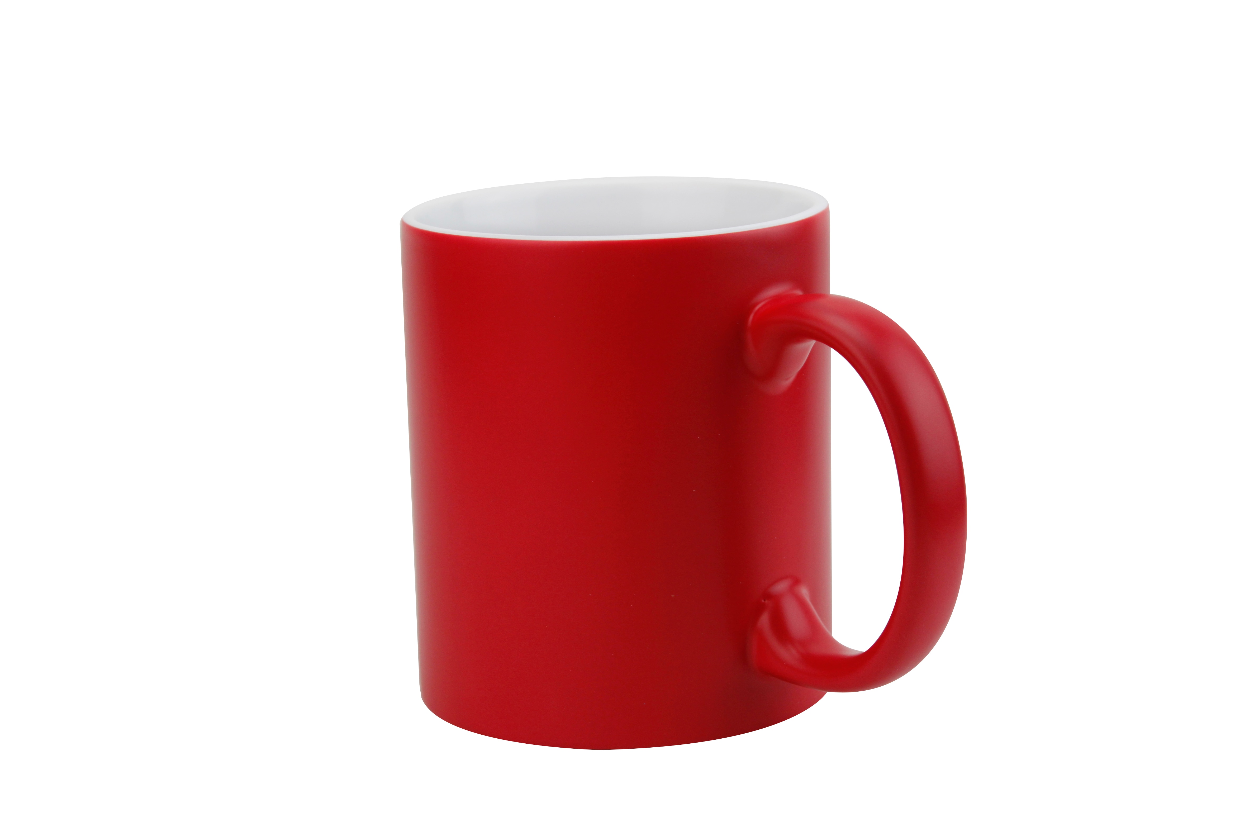 Een Grade Plain Mat Zwart Diy Keramische Warmtegevoelige Kleur Veranderende Magische Foto Sublimatie Mok