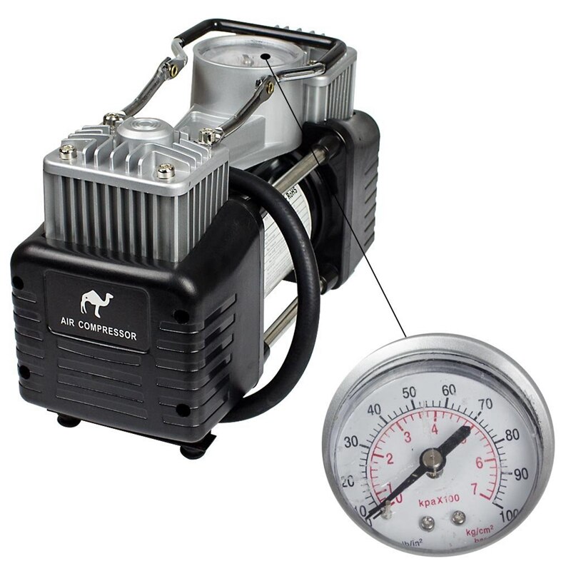 12V 150PSI Portable Heavy Duty Dual Cylinder Air Pump Air Compressor Tire Inflator For Car Truck Air Compressor Tire Inflator