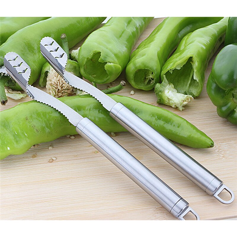 1pc roestvrijstalen barbecue chili peper ontpitter jalapeño ontpitter peper ontpitter keuken kookgereedschap