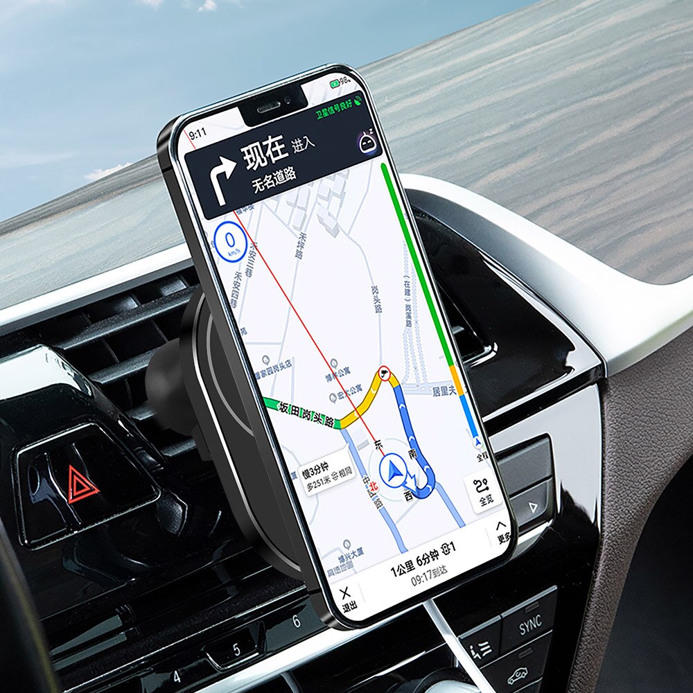 15W Magnetische Auto Draadloze Oplader Adsorptie Auto Telefoon Houder Voor Iphone 12 Pro 12 Pro Max 12 Mini Snelle draadloze Oplader Mount